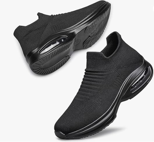 Women's Slip-On Walking Shoes – Comfortable Air Cushion Sneakers