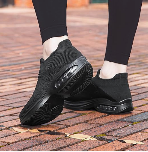 Women's Slip-On Walking Shoes – Comfortable Air Cushion Sneakers - Image 3