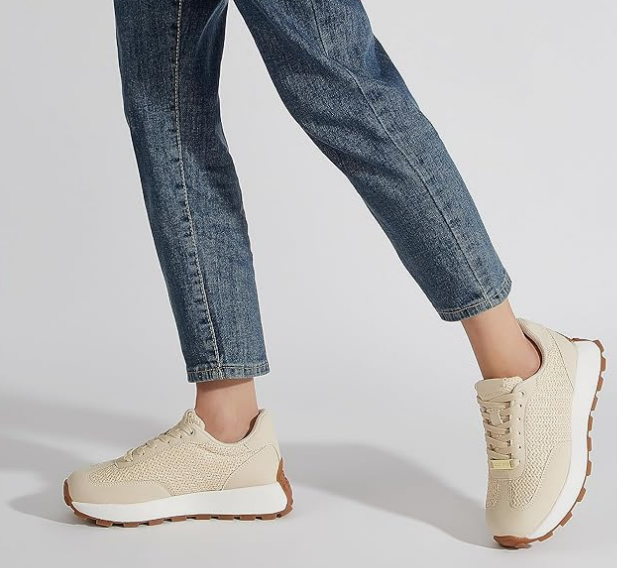 Women's Platform Sneakers – Retro Lace-Up Casual Trainers - Image 3