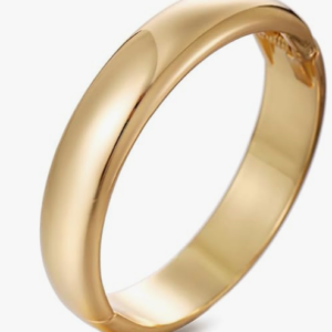 Gold Polished Chunky Twisted Waterdrop Bangle Bracelet for Women