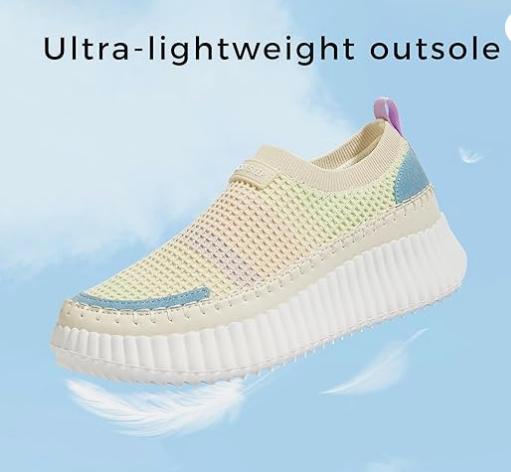 Women's Slip-On Knit Platform Sneakers – - Image 3