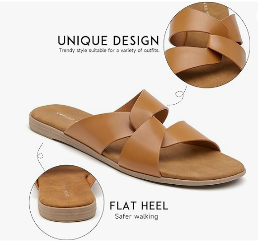 Women's Open-Toe Cross-Strap Sandals - Image 3
