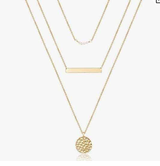 Dainty Layered Choker Necklace, Handmade 14K Gold Plated