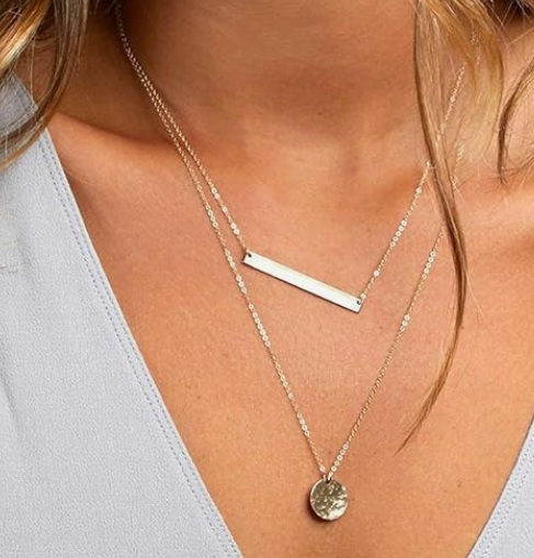 Dainty Layered Choker Necklace, Handmade 14K Gold Plated - Image 3